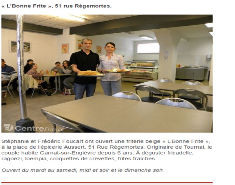 L ' Bonne Frite informations et avis LesFriteries